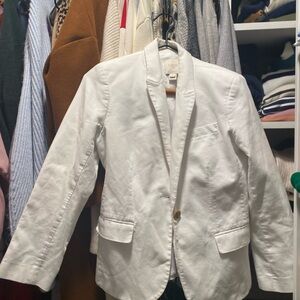 J. Crew Factory White Suit Jacket Blazer - Size 4
